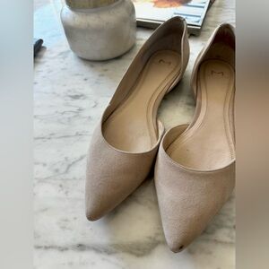 Marc Fisher Beige Pointed Flats
